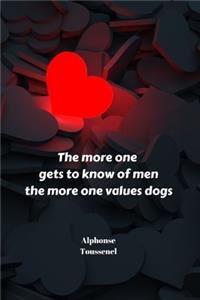 The more one gets to know of men the more one values dogs - Alphonse Toussenell