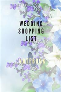 Wedding shopping list notebook ideal for wedding shopping essentials and wedding days shopping to be ready in your wedding day