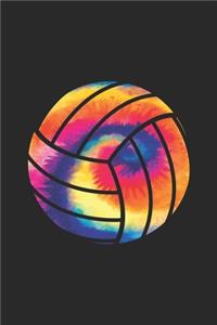 Tie Dye Volleyball Notebook - Sports Gift for Volleyball Player - Volleyball Journal - Volleyball Diary