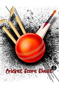 Cricket Score Sheet