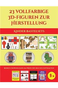 Kinder Bastelsets (23 vollfarbige 3D-Figuren zur Herstellung mit Papier)