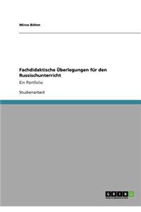 Fachdidaktische Überlegungen für den Russischunterricht