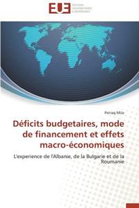 Déficits Budgetaires, Mode de Financement Et Effets Macro-Économiques