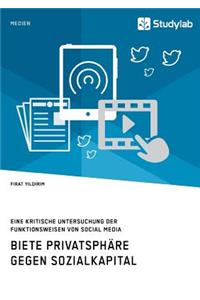 Biete Privatsphäre gegen Sozialkapital. Eine kritische Untersuchung der Funktionsweisen von Social Media