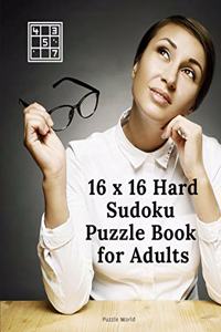 16 x 16 Hard Sudoku Puzzle Book for Adults