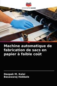 Machine automatique de fabrication de sacs en papier à faible coût