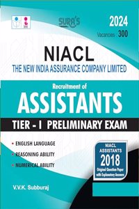 SURA`S NIACL Assistants Tier - I Preliminary Exam Book Guide in English Medium - Latest Updated Edition 2024