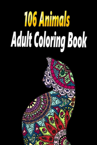 106 Animals Adult Coloring Book