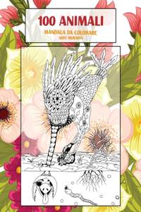 Mandala da colorare - Arte muraria - 100 Animali