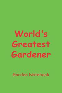 World's Greatest Gardener Garden Notebook