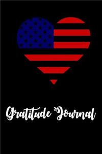USA Heart Flag Gratitude Journal