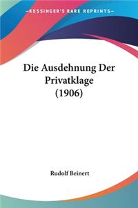 Ausdehnung Der Privatklage (1906)