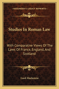 Studies in Roman Law