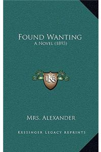 Found Wanting