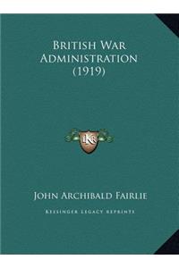 British War Administration (1919)