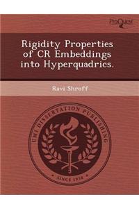 Rigidity Properties of Cr Embeddings Into Hyperquadrics