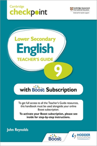 Cambridge Checkpoint Lower Secondary English Teacher's Guide 9 with Boost Subscription Booklet