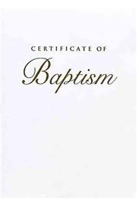 Abingdon Select Collection Children's Baptism Certificate, Gold