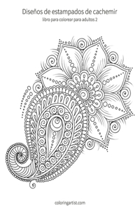 Diseños de estampados de cachemir libro para colorear para adultos 2