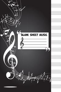 Blank Staff Paper: (Large Print) 12 Stave Blank Sheet Music - Manuscript Paper - 8.5x11 - 104 Pages - (Composition Books - Blank Sheet Mu