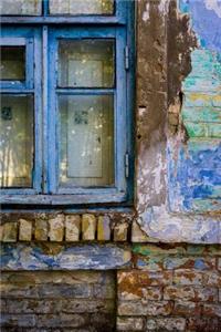 Rustic Blue and Vintage Brick House Window
