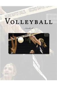 Volleyball Notebook: Notebook with 150 lined pages