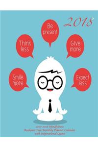 2017-2018 Mindfulness Academic Year Monthly Planner Calendar