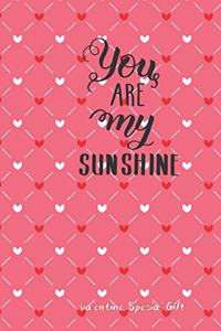 you are my sunshIne ValentIne Cute Valentines Notebook Special Gift