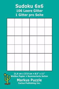 Sudoku 6x6 - 106 leere Gitter