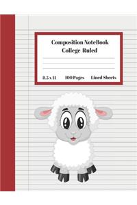 Composition Notebook College Ruled Lined Sheets