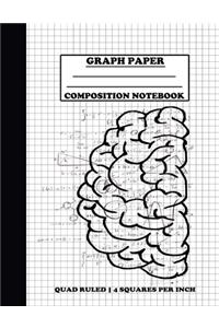 Graph Paper Composition Notebook. Quad Ruled-4 Squares Per Inch