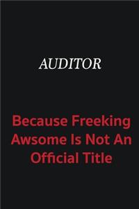 Auditor because freeking awsome is not an official title