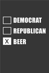 Democrat Republican Beer Notebook