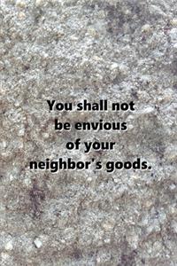 2020 Weekly Planner Religious Theme 10th Commandment Modern Stone