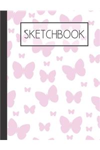 Pink Butterflies Sketchbook
