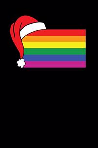 Pride Flag With Santa Hat