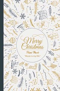 Blank Sheet Piano Music Notebook