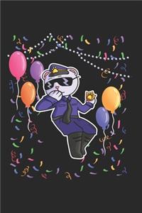 Funny Police Bear Notebook