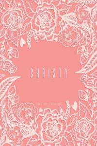 Christy - Peach Floral Dot Grid Journal