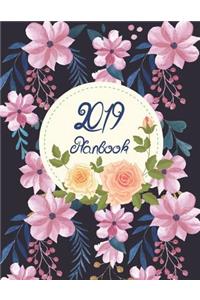 2019 Planbook: Yearly Calendar Book. Monthly, Yearly Calendar Planner, Daily Weekly Monthly Planner, Organizer, Agenda, 242 Pages Large 8.5