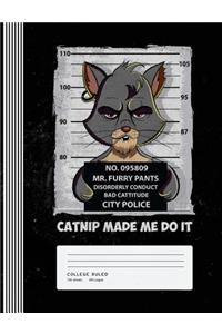 Catnip Made Me Do It - Mr. Furry Pants - Bad Cattitude