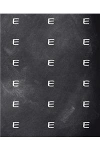 Monogram E School Composition Book Personalized Letter E Pattern 130 Pages