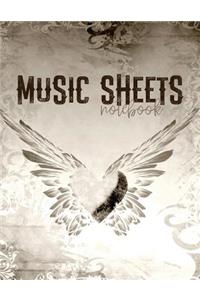 Music Sheets Notebook