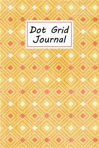 Dot Grid Journal: Dotted Matrix Notebook - Yellow Diamond Pattern