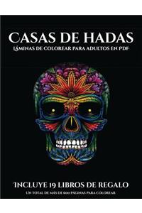 Láminas de colorear para adultos en PDF (Casas de hadas): Este libro contiene 50 láminas para colorear que se pueden usar para pintarlas, enmarcarlas y / o meditar con ellas. Puede fotocopiarse, imprimirse 