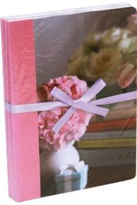 Pretty Pastel Flowers Large Paperback Notebooks (pack of 3)