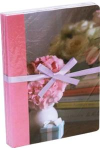 Pretty Pastel Flowers Large Paperback Notebooks
