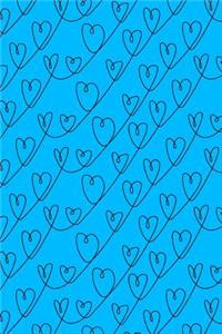 Bullet Journal Notebook Scribbly Hearts Pattern 2
