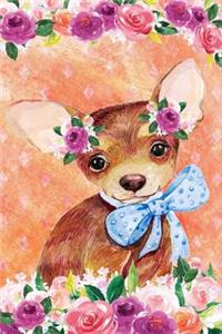 Bullet Journal Notebook for Dog Lovers Chihuahua Puppy in Flowers 5