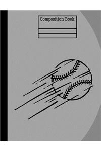 Baseball Composition Notebook - 5x5 Quad Ruled